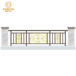 Modern siyah <span class=keywords><strong>Metal</strong></span> merdiven alüminyum korkuluk Villa güverte ve balkon dekoratif güverte korkuluğu sistemi için güzel tasarım - Product Image 2