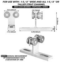 Galet suspendu rail lourd W65 W80 pour mini grue palan électrique