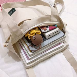 Artículos en Oferta, Bolsa de Hombro Cruzada de Lona Reutilizable Ecológica, Bolsos de Compras de Gran Capacidad para Mujer - Product Image 3