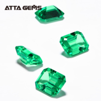 Pierre synthétique YAG (Yttrium Aluminium Garnet) ronde, de type Demantoid russe, couleur vert émeraude, pour bijoux en argent.