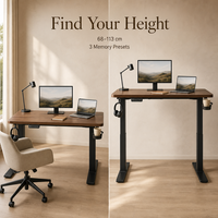 Bureau debout ergonomique à double poutre électrique D26, double moteur, capacité de charge 120 kg, hauteur réglable, pour la maison et le bureau