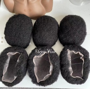 Vendita calda afro men toupee durevole full Swiss lace 4mm 6mm 8mm 12mm afro wave black men parrucche per capelli unità per capelli maschili - Product Image 5