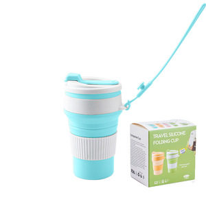 Tazas y Vasos Plegables de Silicona para Viaje, Libres de BPA, Tazas Plegables de Silicona para Camping, Vaso Plegable para Beber - Product Image 1