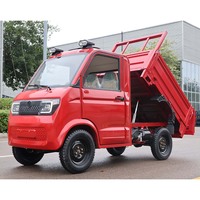 Camionnette électrique à cabine entièrement fermée EEC, 3500W, conduite à gauche, LiFePO4, benne basculante