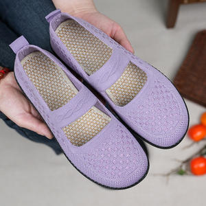 New Women's Flying Knitting Flat <b>Shoes</b> Casual <b>Court</b> Sneakers with Oxford Outsole Breathable for Spring Autumn Leisure Walks - Product Image 4