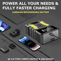 Portable Emergency Power Supply 2000A Digital Car Tire Inflator Pump with 150psi ABS Material and Battery