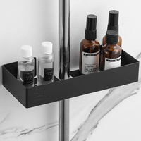 Étagère de douche murale en acier inoxydable SUS304 sans perçage avec fentes de drainage pour shampoing et savon