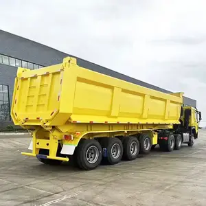 3/4/5 trục 40 tấn 60 tấn 70t đá Giao thông vận tải tiện ích nghiêng thiết bị xe tải đổ hàng hóa Trailer bán