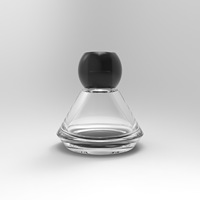 Bouteille ronde de diffuseur d'arômes de décoration d'intérieur de 100ml avec impression de logo personnalisé Bouteille de diffuseur de parfum en verre de roseau de 4 oz