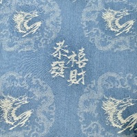 Kain Denim Jacquard Rajut Bordir Wash-out Baru 2026 dengan Pola Abstrak & Geometris untuk Pakaian Luar Kasual Pria, Wanita, dan Anak Laki-laki