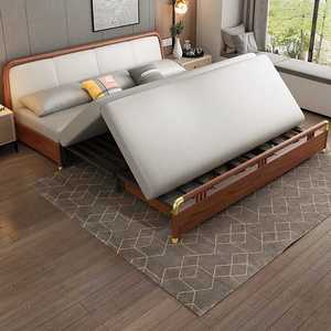 <span class=keywords><strong>Canapé</strong></span>-lit avec rangement en bois et compartiment de rangement caché, <span class=keywords><strong>canapé</strong></span>-lit <span class=keywords><strong>convertible</strong></span> rembourré en tissu pour salon - Product Image 2