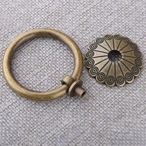 Chinese Antique Brass Handles Pulls Wooden Box <strong>Chest</strong> Pull Rings Classic Cabinet Medicine Cabinet <strong>Drawer</strong> <strong>Knobs</strong> - Product Image 3