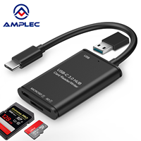 Adaptador Externo de Aleación de Aluminio 3 en 1 con USB Tipo-C de Alta Velocidad para Transferencia de Datos, Lector de Tarjetas USB OTG TF/CF/SD/Memory