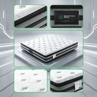 Matelas intelligent AI pour chambre à coucher, taille King/Queen, avec massage par coussinets d'air, ondes aquatiques et ressorts ensachés pour un sommeil optimal
