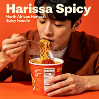 Nouilles Harissa épicées en gros, saveur nord-africaine, nouilles ramen instantanées, certifiées Halal