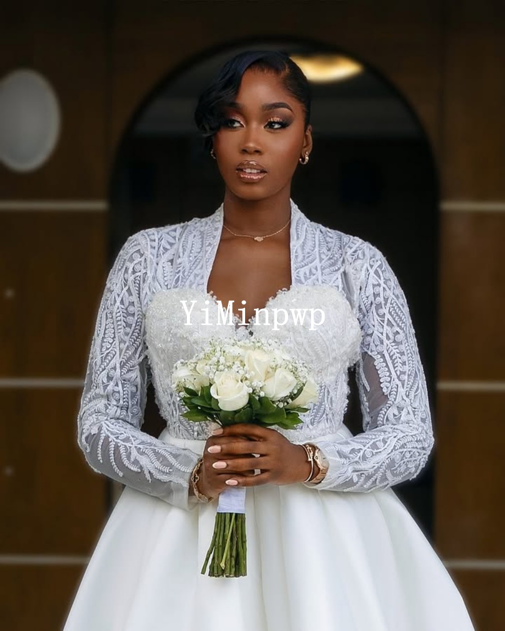 Arabic Wedding Dresses - Long Sleeve, Ankle Length, A-line