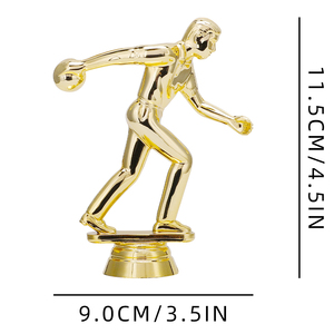 Design Honor Champion Award Trophy Parts Figurine Medals Multi Usage Gold Gifts <span class=keywords><strong>Bowling</strong></span> Competition GZ108 - Product Image 5