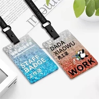 Badges d'identification VIP personnalisés JRL avec cordon, logo imprimé, en polyester, avec crochet pour conférences et événements, carte assortie incluse