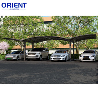 Abri de voiture en aluminium Système de garages en porte-à-faux Abri de voiture personnalisé Abri de voiture en métal et aluminium pour stationnement avec polycarbonate