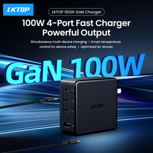 Cargador Rápido LKTOP 100W 4 en 1 GaN con 4 Puertos USB-C, Enchufe Plegable, Control Inteligente de Temperatura, Certificación QC4.0+ 3C/FCC para <span class=keywords><strong>Mavic</strong></span> 3/4 Pro/Air - Product Image 1
