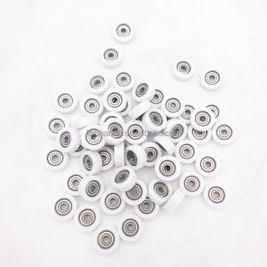 Rouleau de roue de guidage en plastique polyuréthane enduit PU avec roulement à billes à gorge profonde 606ZZ pour <span class=keywords><strong>porte</strong></span> d'armoire coulissante - Product Image 2