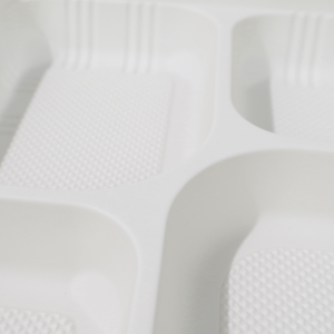 Contenitore per Alimenti Ecologico Monouso a 6 Scomparti, Vassoio Biodegradabile in Amido di Mais e Bagassa per Feste - Product Image 5