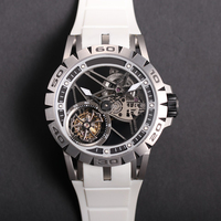 Herren Skelett-Tourbillon-Uhr mit Titangehäuse, Mechanisches Handaufzugswerk, Luxuriöse Sportuhr