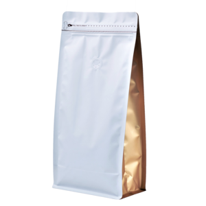 Sac d'emballage pour grains de café, scellé sur 8 côtés, avec valve et fermeture éclair, qualité alimentaire, forte étanchéité, plusieurs formats : 100 g, 250 g, 500 g, 1 kg - Product Image 2