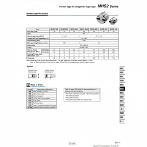 Pince à air pneumatique SMC MHS4-25D équipements de manutention - Product Image 1