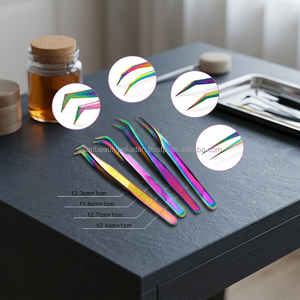Juego de Pinzas para Pestañas de Acero Inoxidable de Precisión ASAP, Duraderas, para Profesionales y Salones de Extensión de Pestañas, Punta Suave, Kit Clásico - Product Image 4