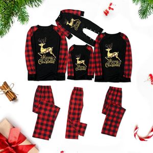 Promo Musim Dingin Pakaian Keluarga Katun Wanita Pria Anak Bayi Setelan Piyama Natal Set Piyama Nyaman - Product Image 3