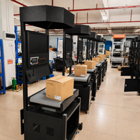 Sistema de Escaneo y Pesaje Automático de Paquetes Fengwang FW-DWS-SP12, Máquina DWS Estática, Escáner de Código de Barras Inteligente, Cinta Transportadora 2000