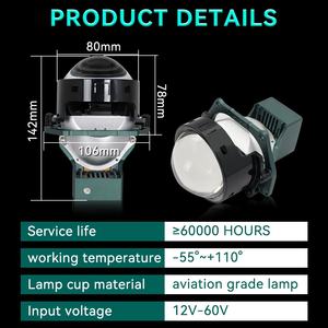 Projecteur Bi-LED Super Lumineux K101, Phares à Lentille de 3 Pouces, Étanche IP68, Feux de Brouillard, Faisceau Haut/Bas, 12V 75W 10000 Lumens - Product Image 3