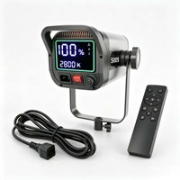 Lumière LED professionnelle pour vidéo 500W, température de couleur réglable (2800-6800K), grand écran LCD, construction métallique, AC 220V, pour le maquillage