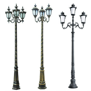 Lámpara de Jardín Exterior de Hierro con Poste, LED Blanco Cálido, Pantalla de Vidrio, IP54, AC 220V, Garantía de 10 Años, Sensor de Movimiento, Regulable - Product Image 6