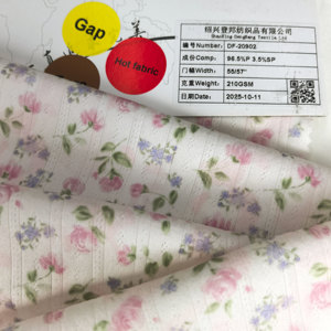 Muestra Gratuita <span class=keywords><strong>de</strong></span> Tela Elástica Floral <span class=keywords><strong>de</strong></span> 4 Vías, 96.5% Poliéster, 3.5% Spandex, 210GSM, <span class=keywords><strong>Material</strong></span> Reciclado para Shorts, Brasieres y Textiles Femeninos - Product Image 2
