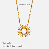Collier pendentif rayon de soleil en acier inoxydable, bracelets pour femmes, bijoux, cadeaux de fête, vente en gros, nouvelle arrivée