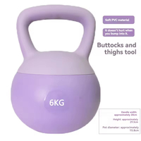 Kettlebell Personalizado Ecológico de PVC Suave con Relleno de Arena, Mango Ergonómico Resistente, para Ejercicios de Glúteos, Sentadillas y Parte Inferior del Cuerpo en Casa