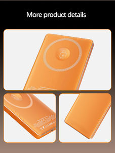 W002C Durable Magnetic Bank Aluminum Glass 20W Fast Charge 18650 Lithium <b>Battery</b> Ultra Slim High Capacity Charges Your Tech Trio - Product Image 4