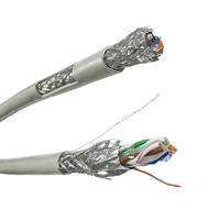 Kabel LAN Outdoor Cat6 Cat6a PVC PE Double Jacket 305m Harga Pabrik Tembaga Murni SFTP Shield Tahan Air Tahan UV
