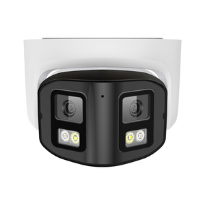 Kamera keamanan CCTV 2x4MP POE Panoramic Dome kamera keamanan lensa ganda Metal Pan-Tilt sudut lebar <span class=keywords><strong>2</strong></span> layar Mic tanam jaringan HD tetap - Product Image 2