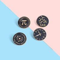 Broche Personalizado de Aleación de Zinc con Fórmula Matemática de Ciencia Atómica, Regalo de Recuerdo con la Tabla Periódica de los Elementos
