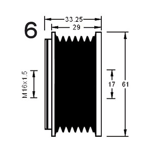 Dispositif de roue libre d'alternateur compatible avec VW PASSAT B5.5 2.3 VR5 Essence (KW : 125, HP : 170) de 11-2000 à 05-2005 - Product Image 3