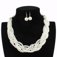 LUOXIN – Vente en gros usine : Ensemble de colliers de perles colorées à plusieurs rangs, tendance et de qualité supérieure, pour femme, accessoire quotidien