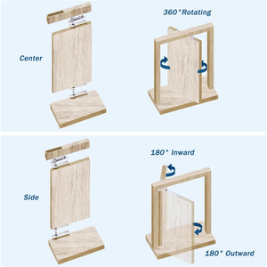 Charnière de porte pivotante à 180 degrés en acier inoxydable pour portes en bois, capacité de 75 kg/150 kg, robuste, marque ORAY, garantie de 3 ans - Product Image 3