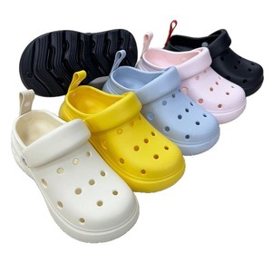 Sepatu Clogs Wanita Model Sederhana DIY, Alas Tebal <span class=keywords><strong>EVA</strong></span>, Anti Selip, Bernapas, Tertutup, Cocok untuk Dalam & Luar Ruangan - Product Image 1