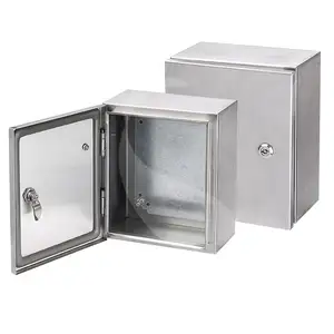 SAIPWELL Caja de acero inoxidable Caja de conexiones de acero Impermeable IP66 Caja de metal eléctrica para exteriores 304 316 201 Tamaño opcional