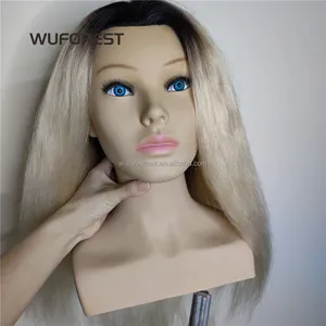 Mannequin Training Head 85% Real Hair for Hairdressers Hairstyles