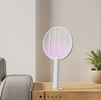 Raquette électrique anti-moustiques de qualité supérieure C3 blanche