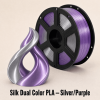 Fil PLA soyeux pour impression 3D, double couleur, 1,75 mm, pour impression effet soie